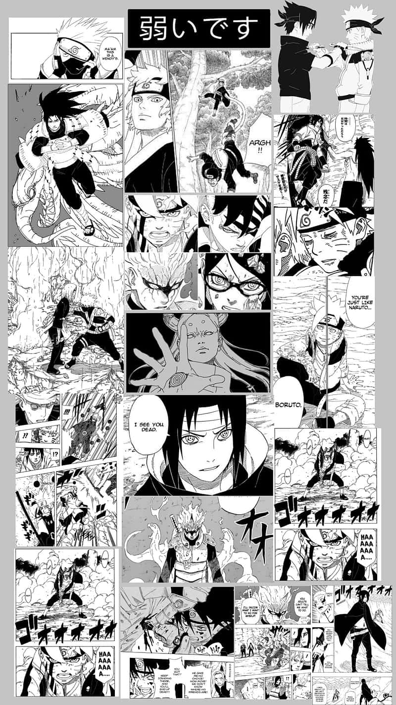 Sasuke Manga - The Unstoppable Power Background