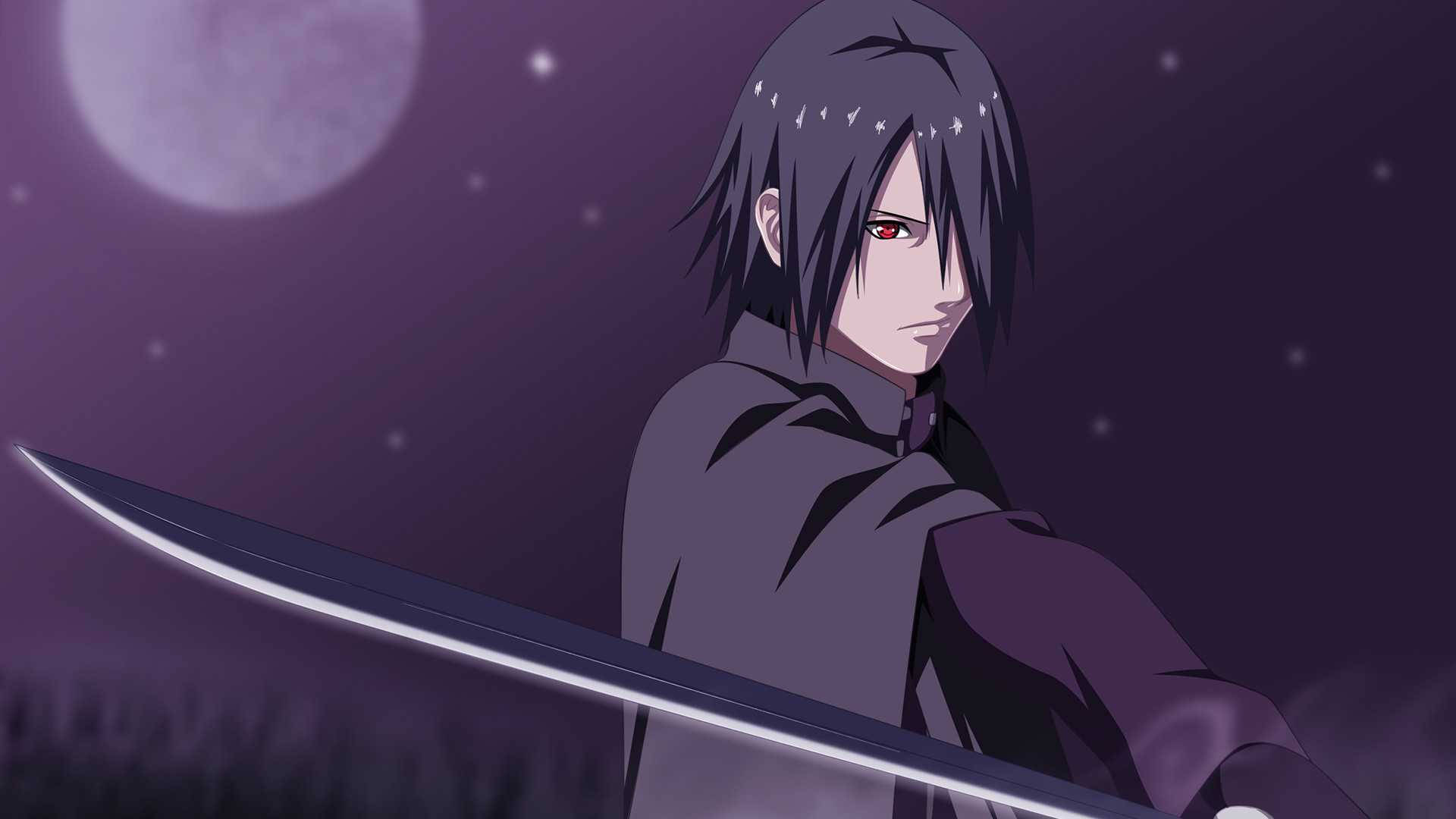 Sasuke Pfp At Night Background