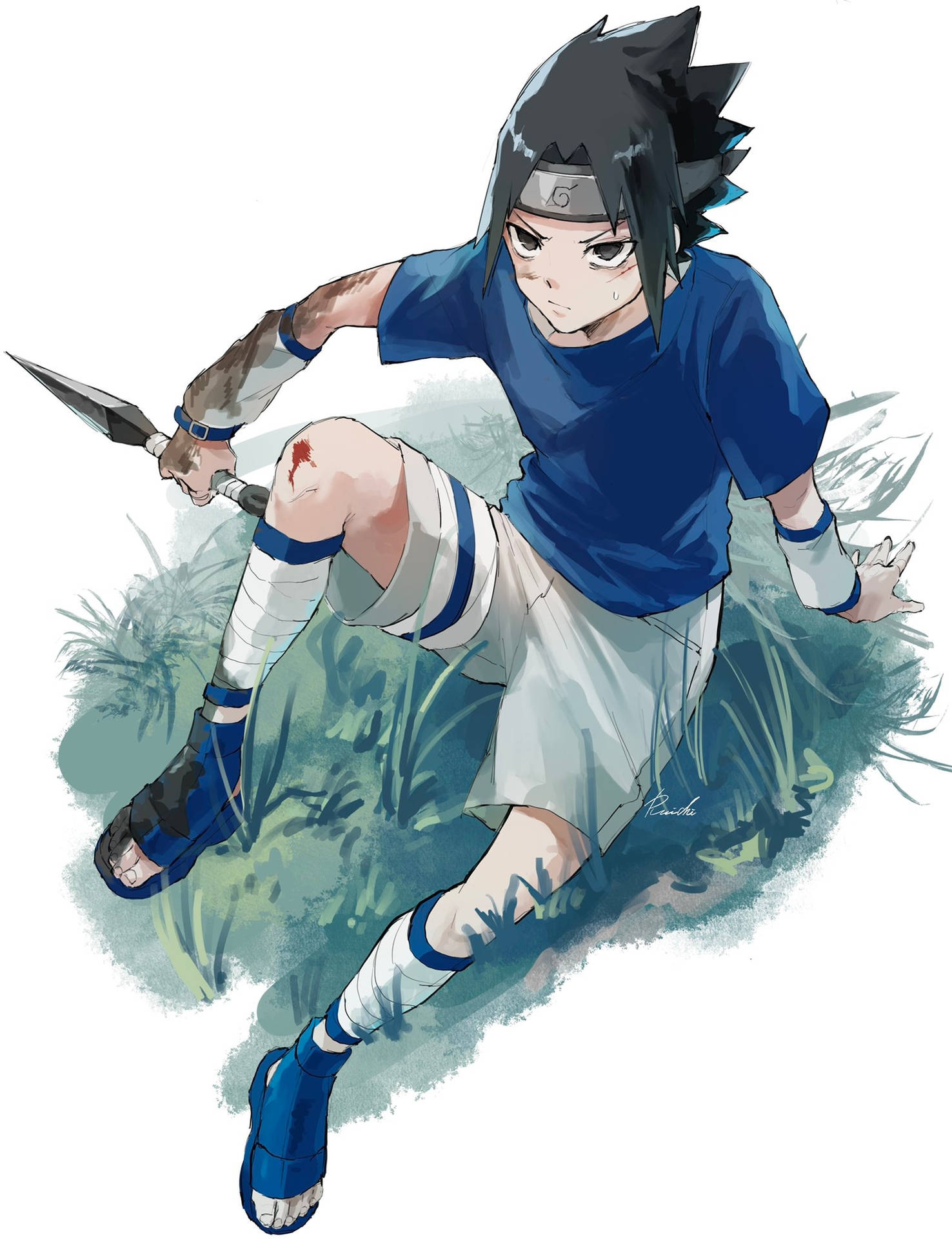 Sasuke Pfp Fan Drawing Background