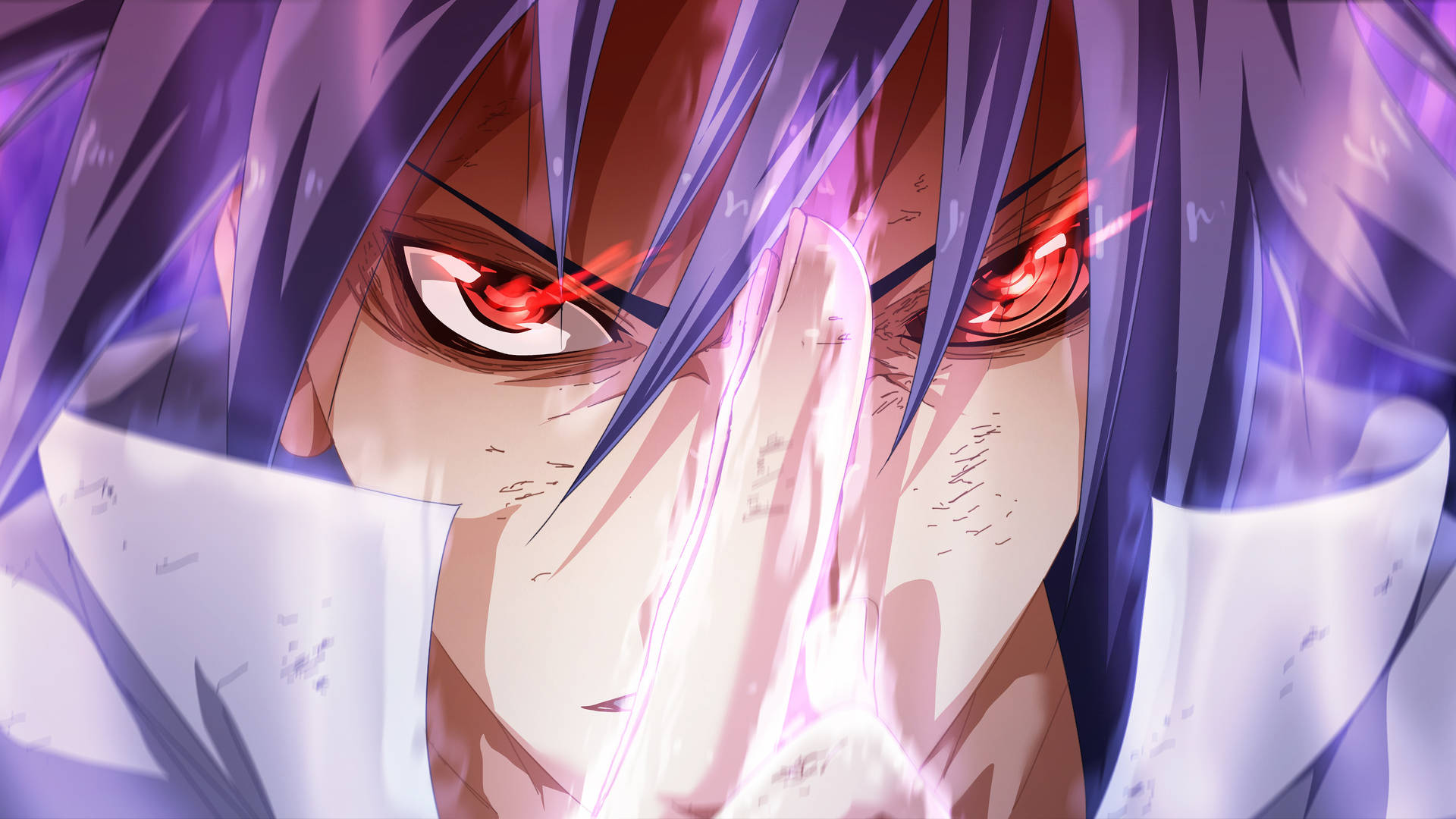 Sasuke Red Eyes 4k Background