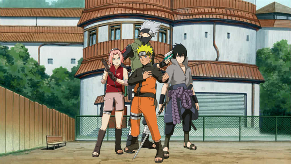 Sasuke & Sakura - A Powerful Couple In The Naruto Series Background