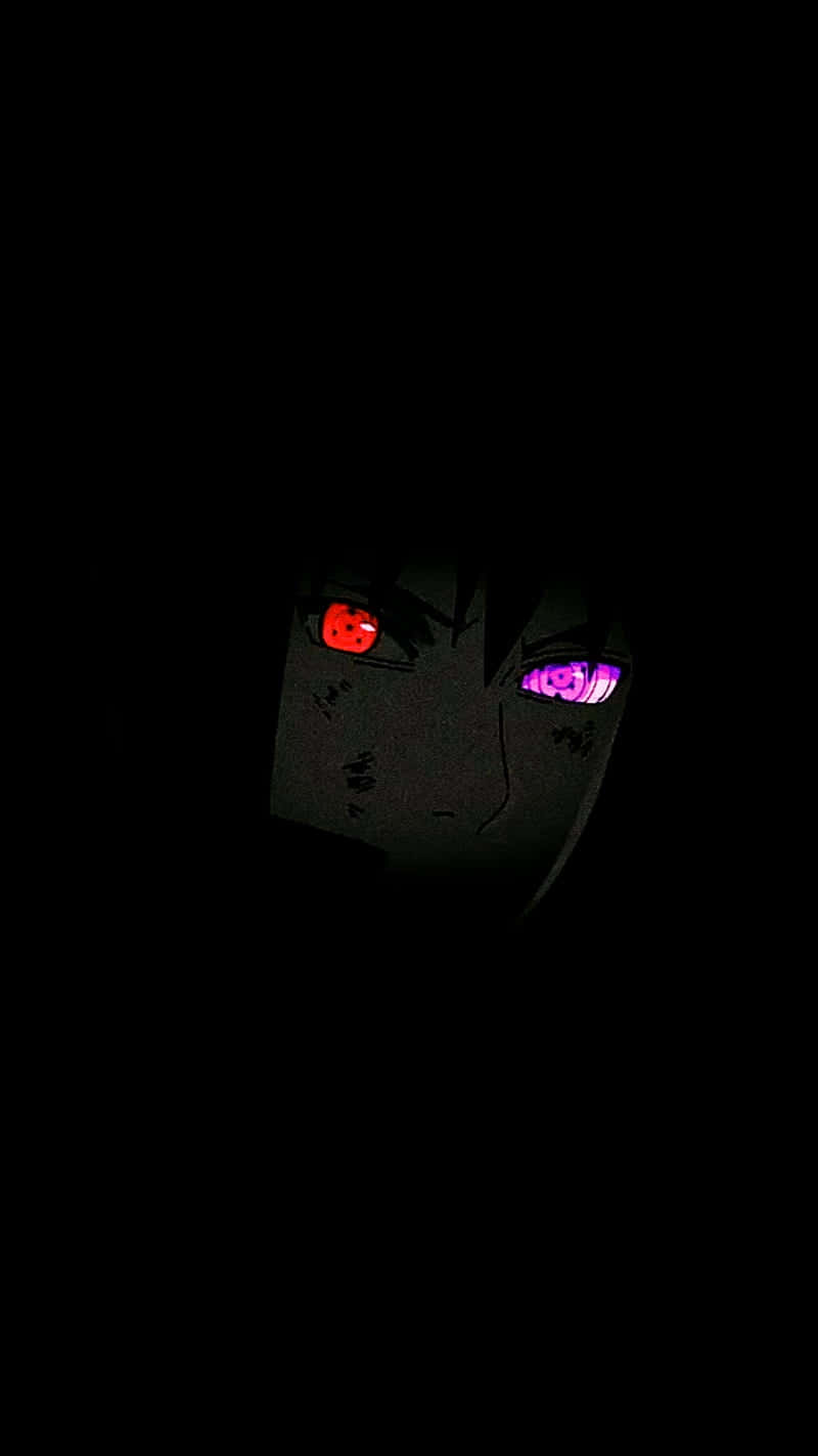 Sasuke Sharingan Glowin Dark Background