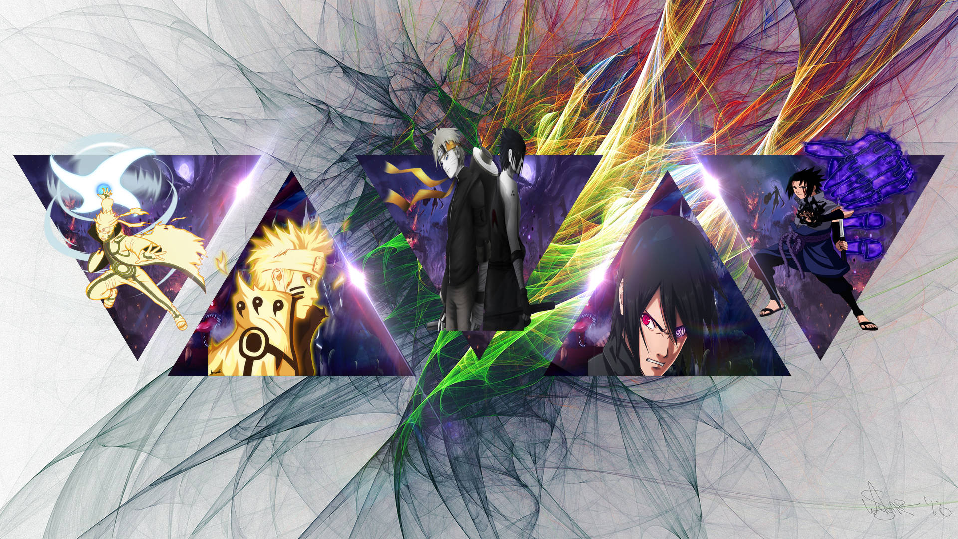 Sasuke Uchiha 4k Art From Naruto Shippuden Background