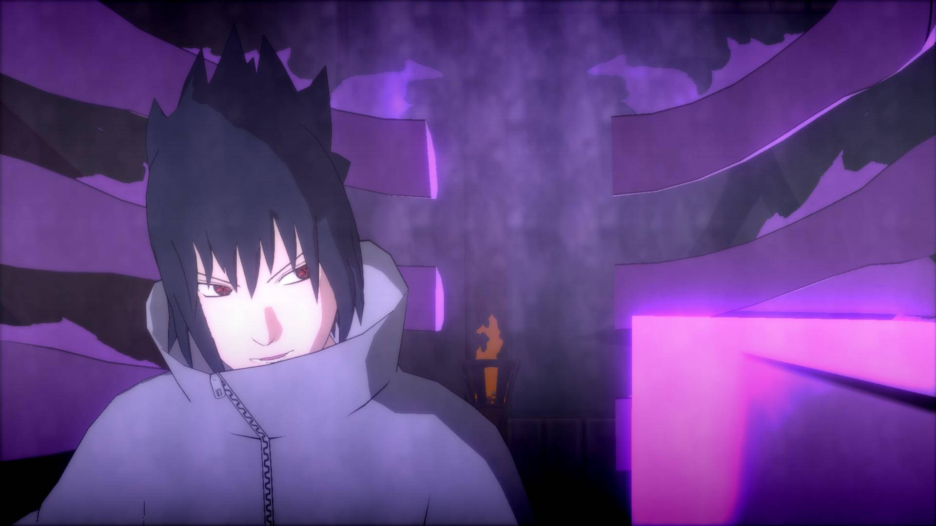 Sasuke Uchiha 4k Purple Aesthetic Background