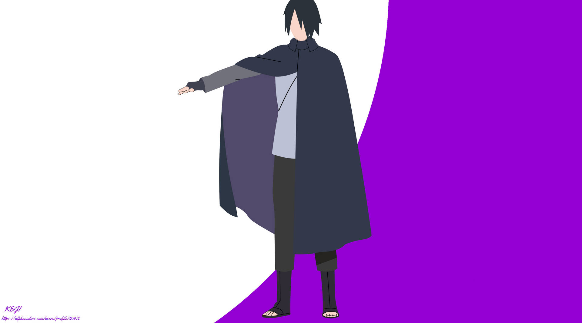 Sasuke Uchiha 4k Vector Art Background