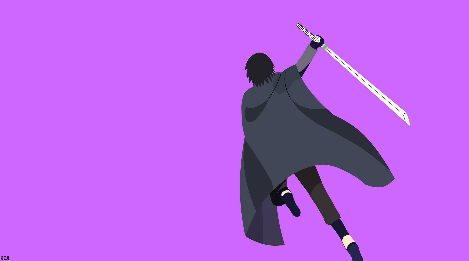 Sasuke Uchiha 4k With Cape And Sword Background