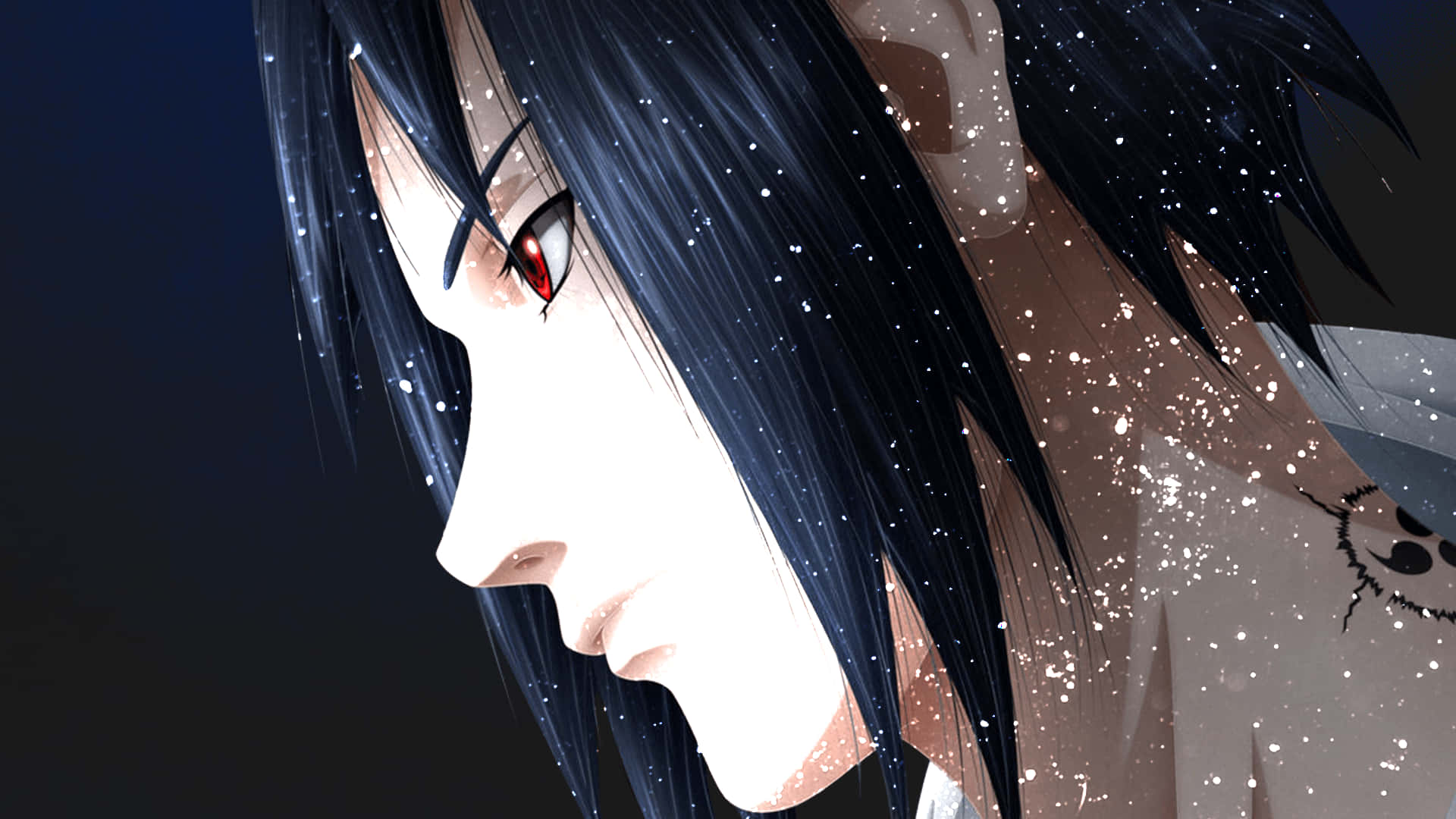 Sasuke Uchiha And His Intense Glare Background