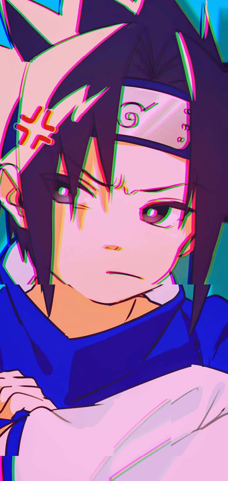 Sasuke Uchiha Anime Portrait Background