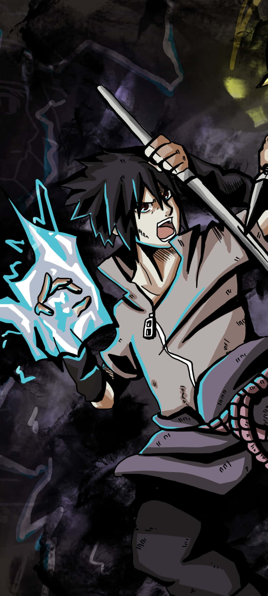 Sasuke Uchiha Chidori Attack Background