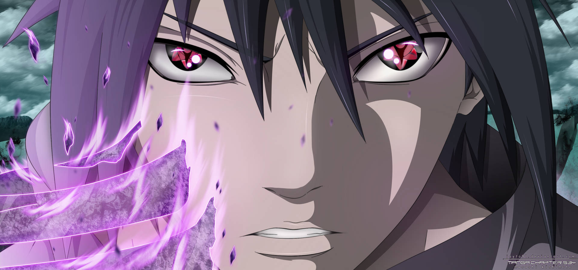 Sasuke Uchiha Closeup Background