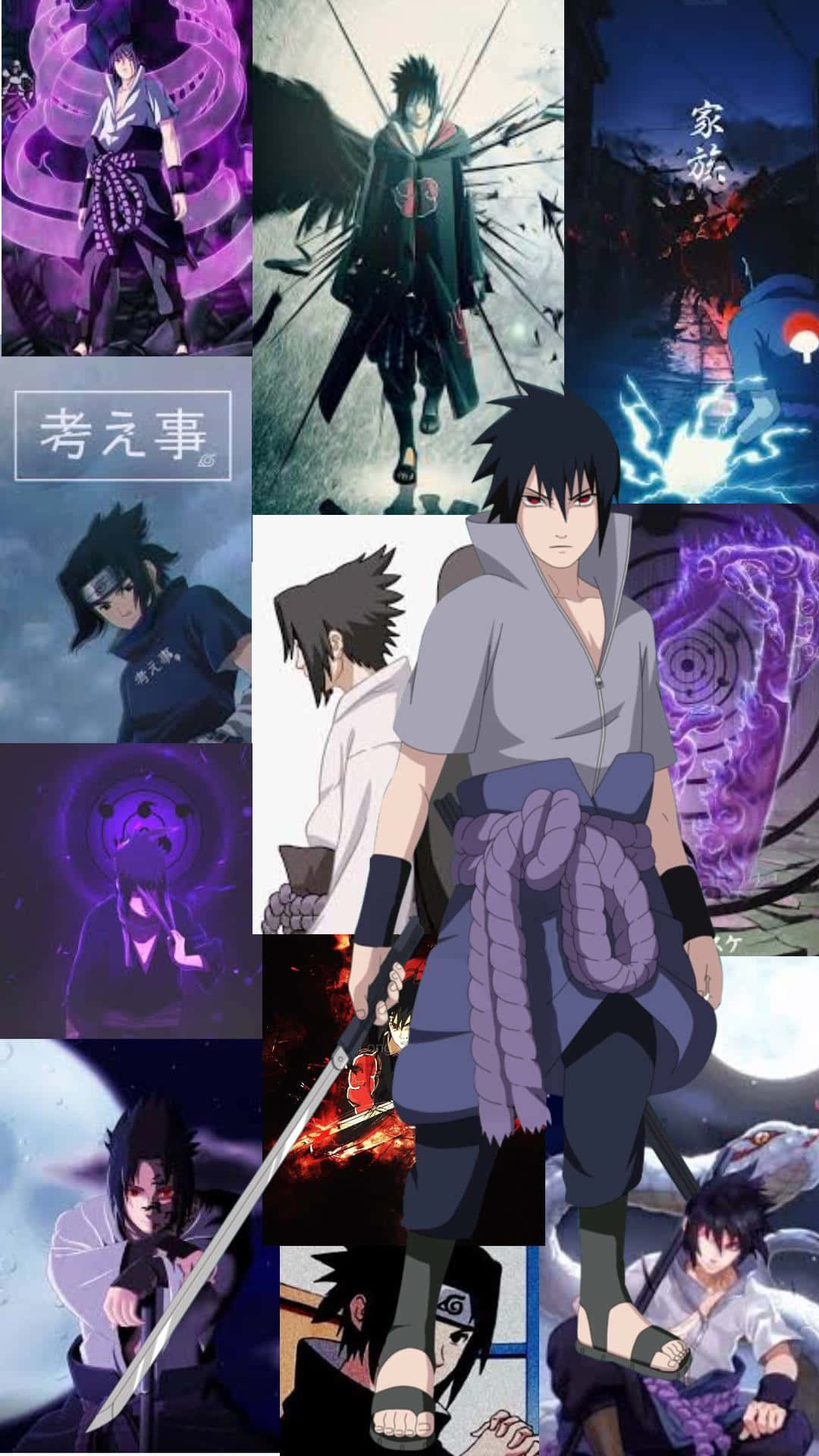 Sasuke Uchiha Collage Background