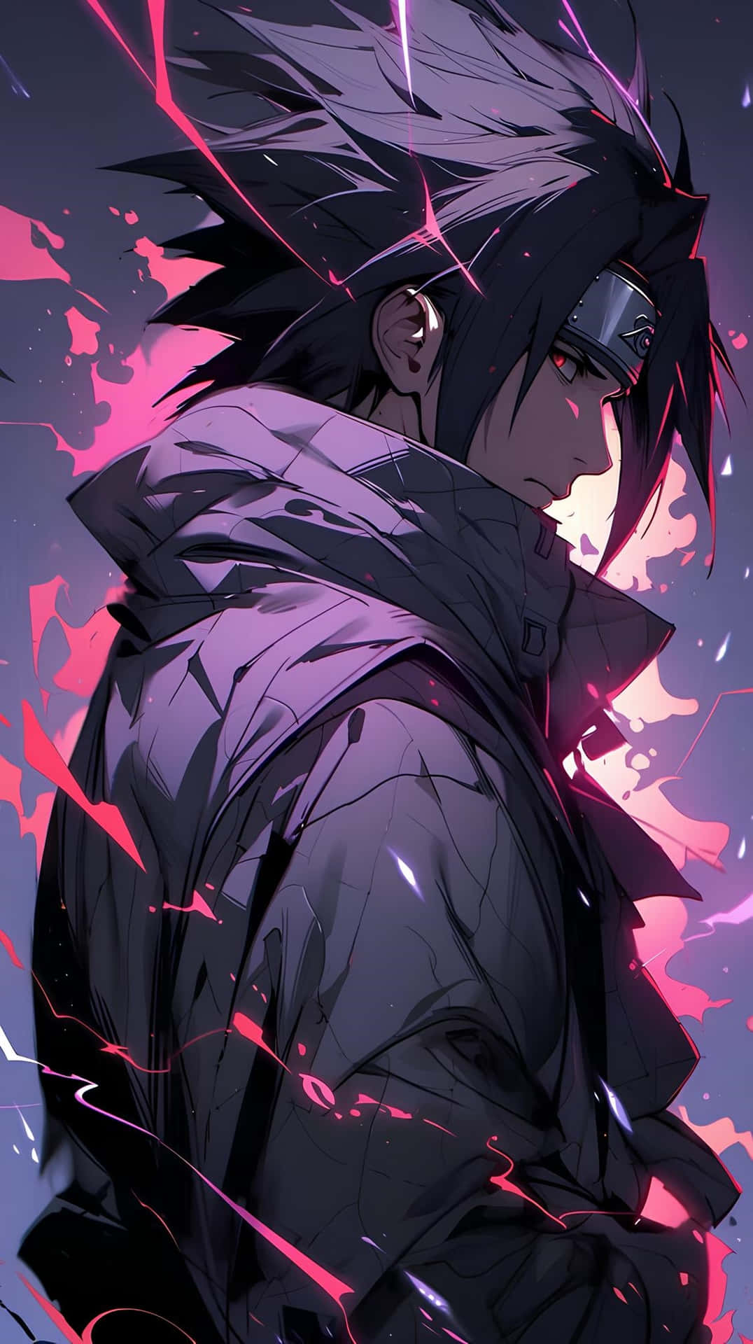 Sasuke Uchiha Dynamic Aura Artwork Background
