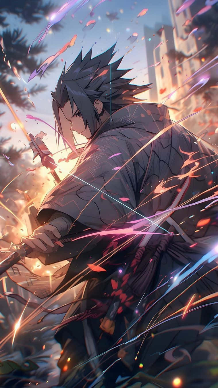 Sasuke Uchiha Epic Battle Artwork Background