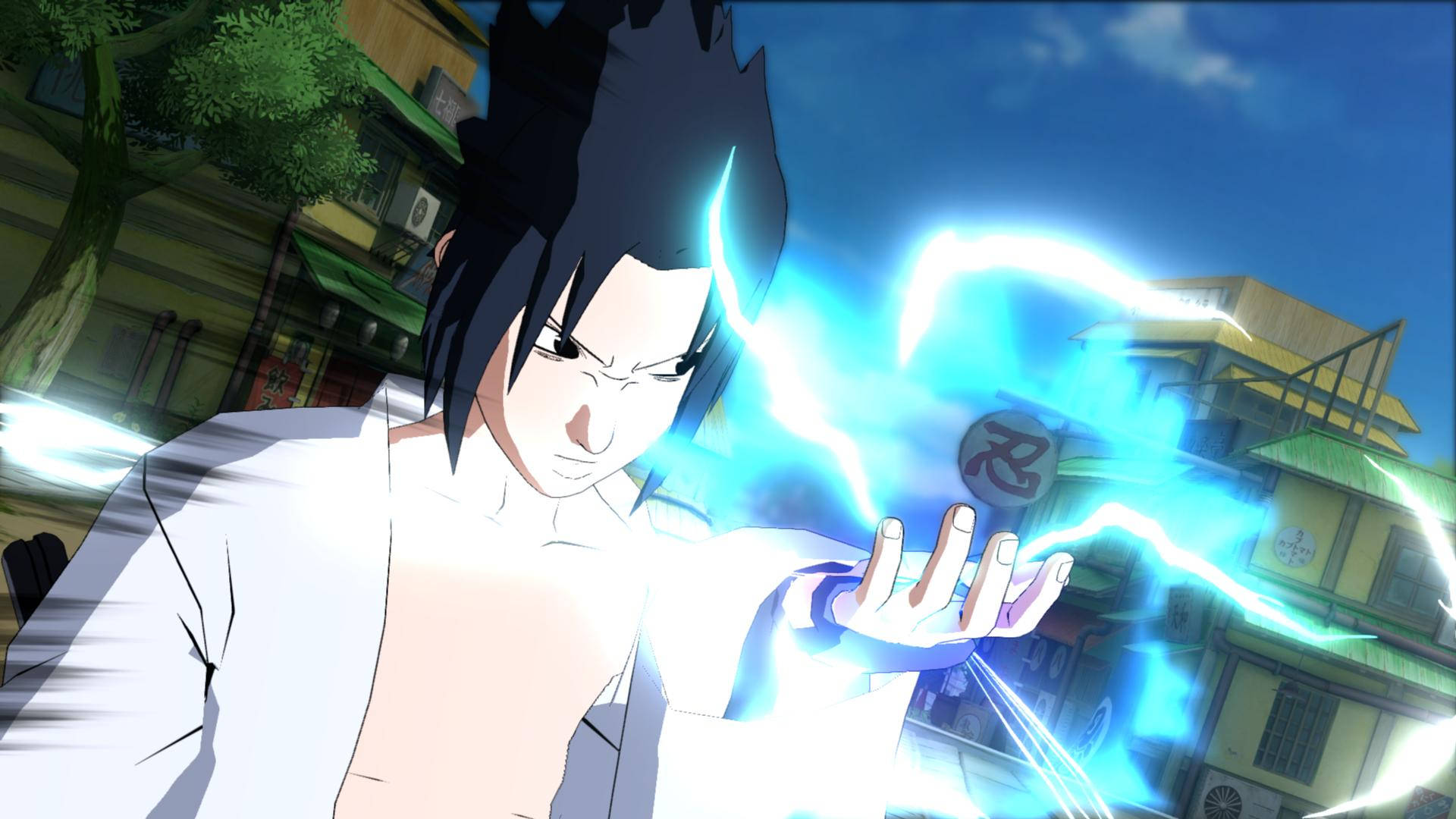 Sasuke Uchiha Lightning Bolts 4k Background