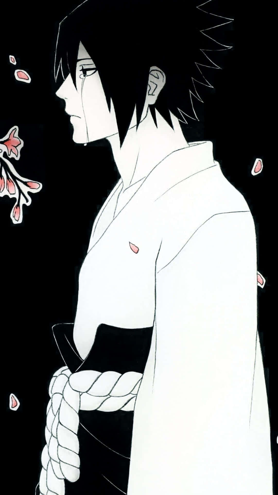 Sasuke_ Uchiha_ Monochrome_ Profile Background