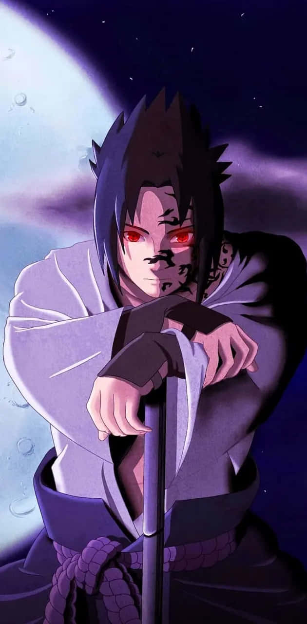 Sasuke Uchiha Night Sky Mobile Wallpaper Background