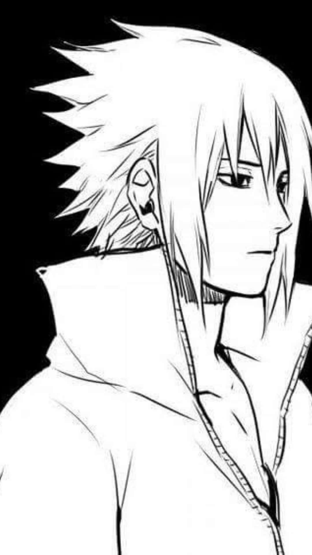 Sasuke Uchiha Profile Sketch Background