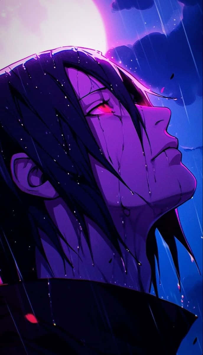 Sasuke Uchiha Rainy Profile Background