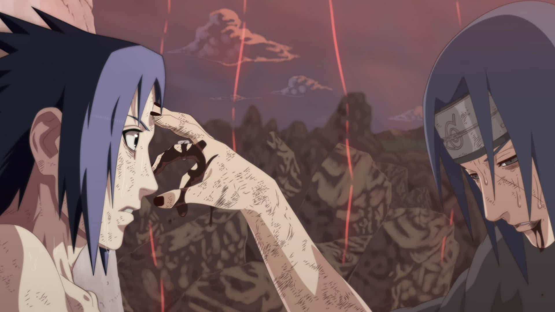 Sasuke Uchiha's Epic Face! Background