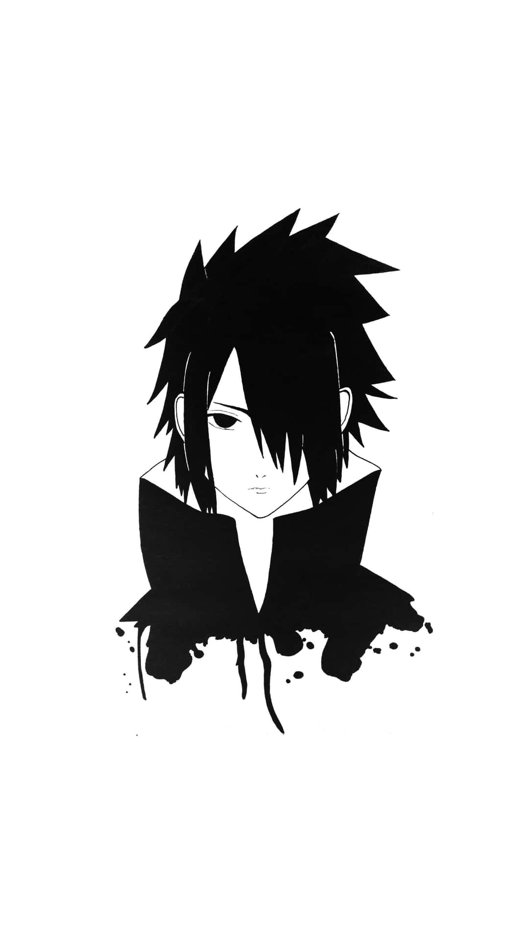Sasuke Uchiha Silhouette Art Background