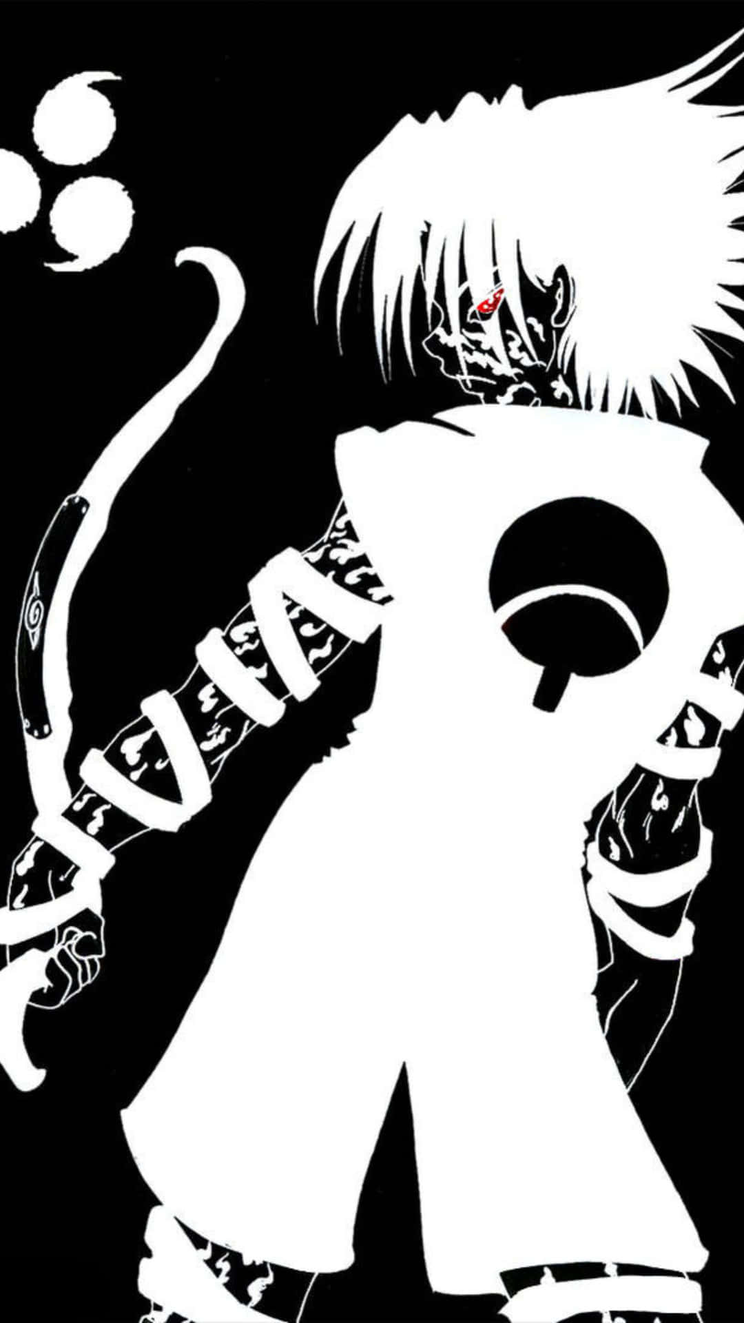 Sasuke Uchiha Silhouette Art Background