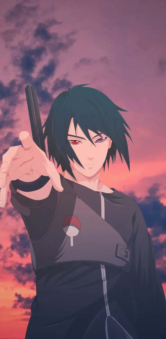 Sasuke Uchiha Sunset Backdrop Background