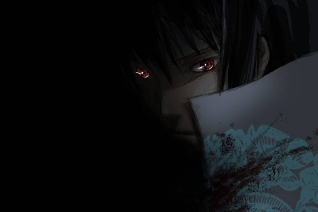 Sasuke Uchiha With Sharingan Eyes