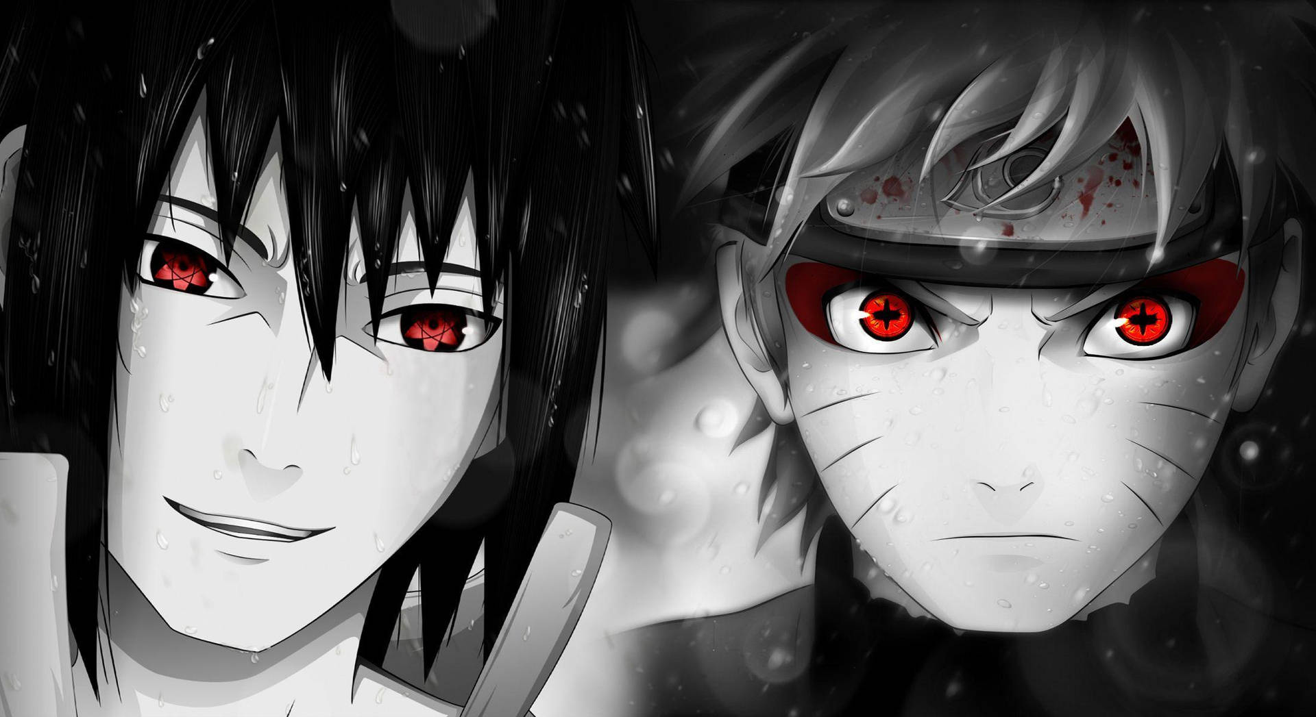 Sasuke Vs Naruto With Red Eyes