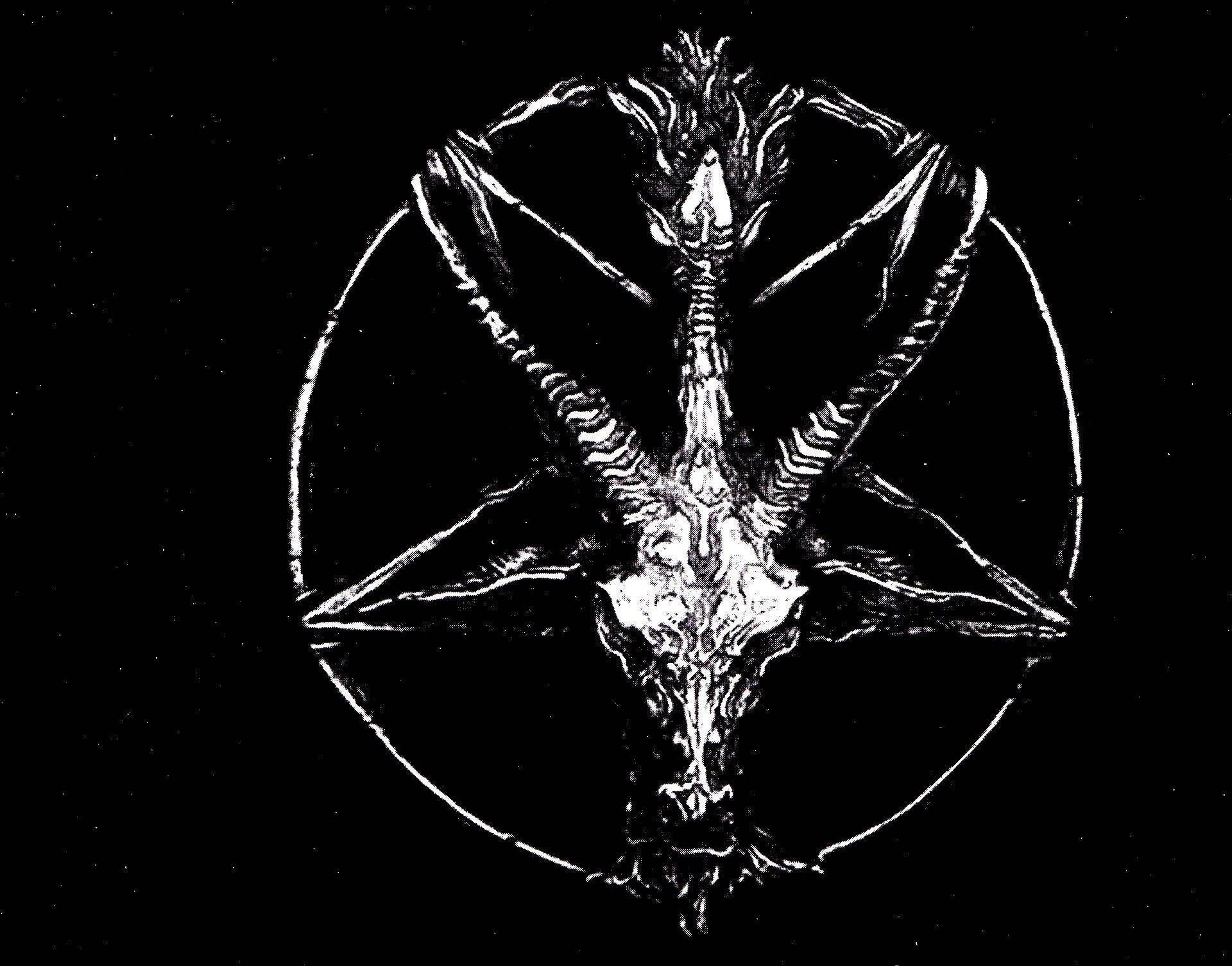 Satanic Goat Skull Art Background