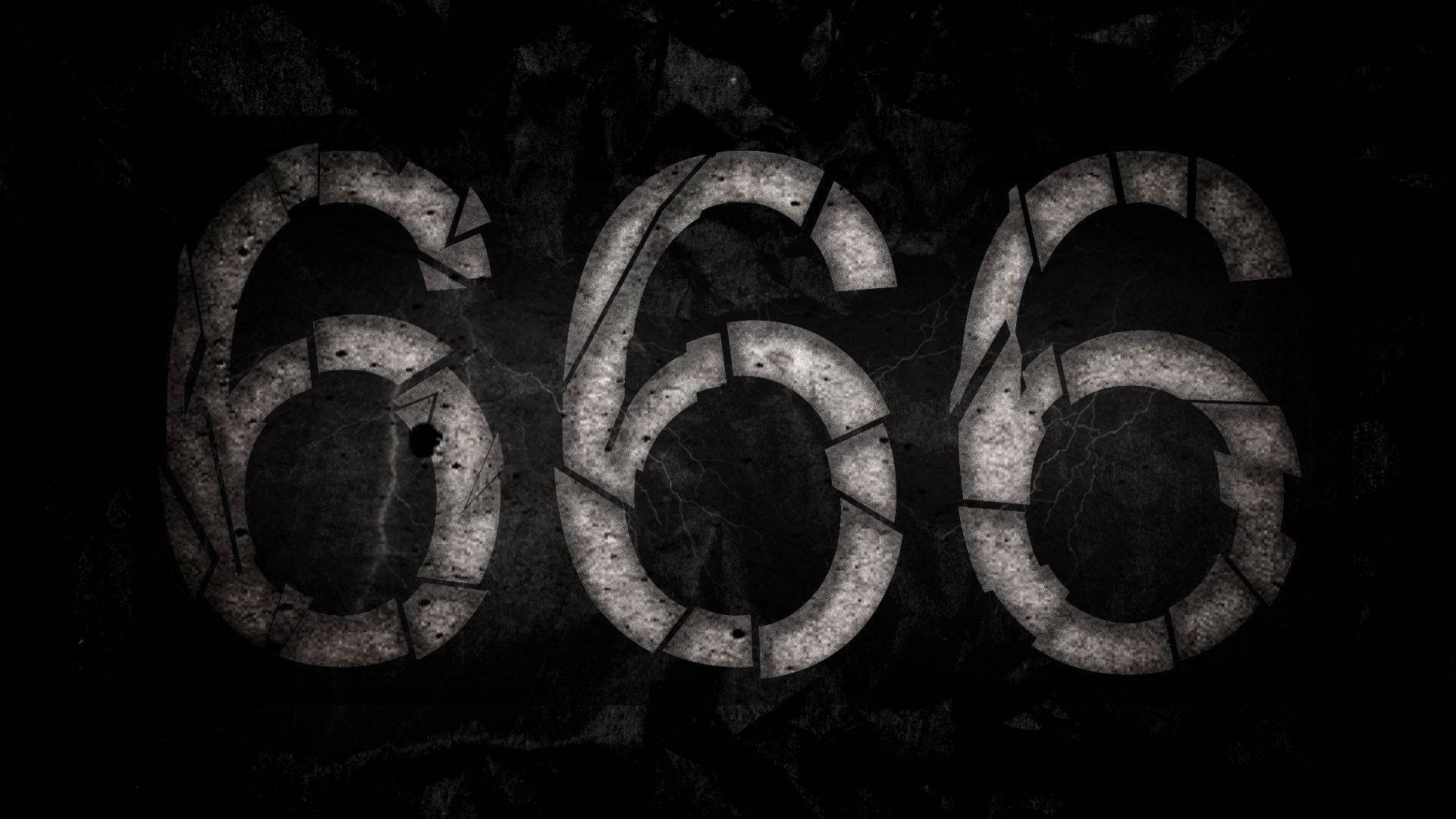 Satanic Number In Gray Background