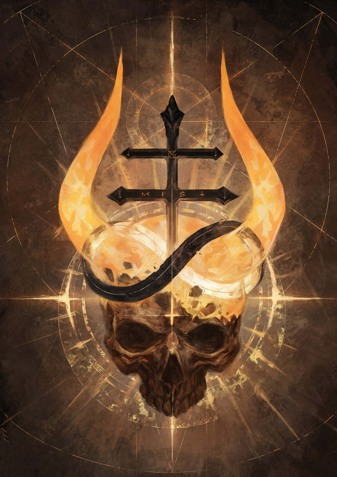 Satanic_ Skull_and_ Cross_ Symbolism Background
