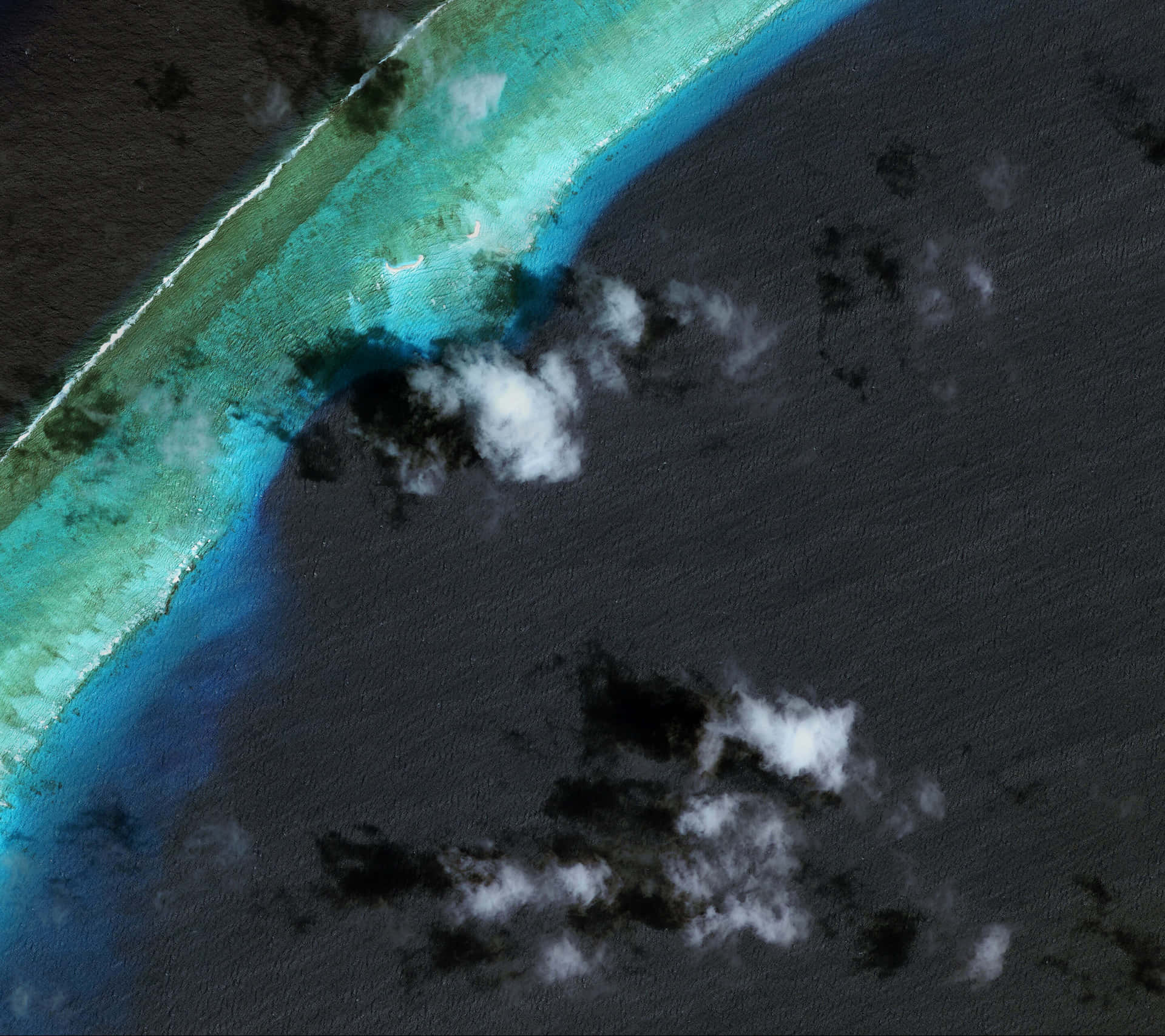 Satellite Image Of The Maldives Background