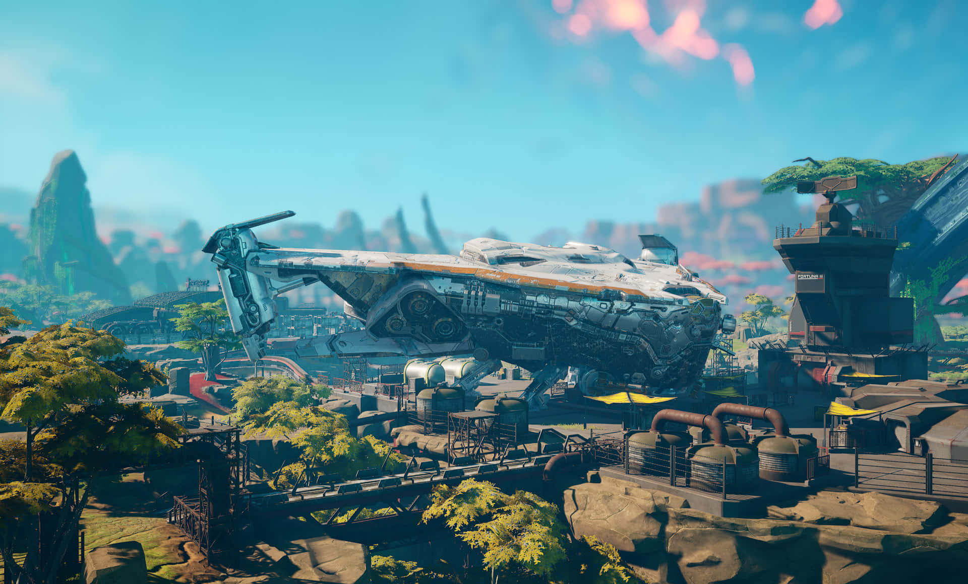 Satisfactory Huge Ship Background