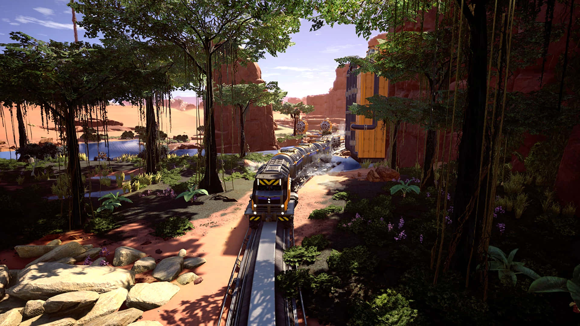 Satisfactory Train Background