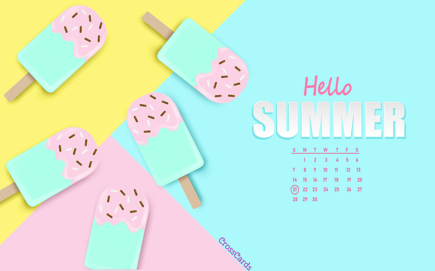 Satisfy Your Sweet Tooth On This Warm June Day With Ice Cream Bars Background