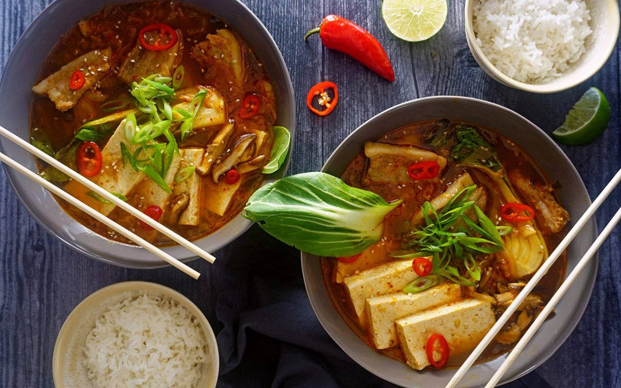 Satisfying Hot Pot With Kimchi