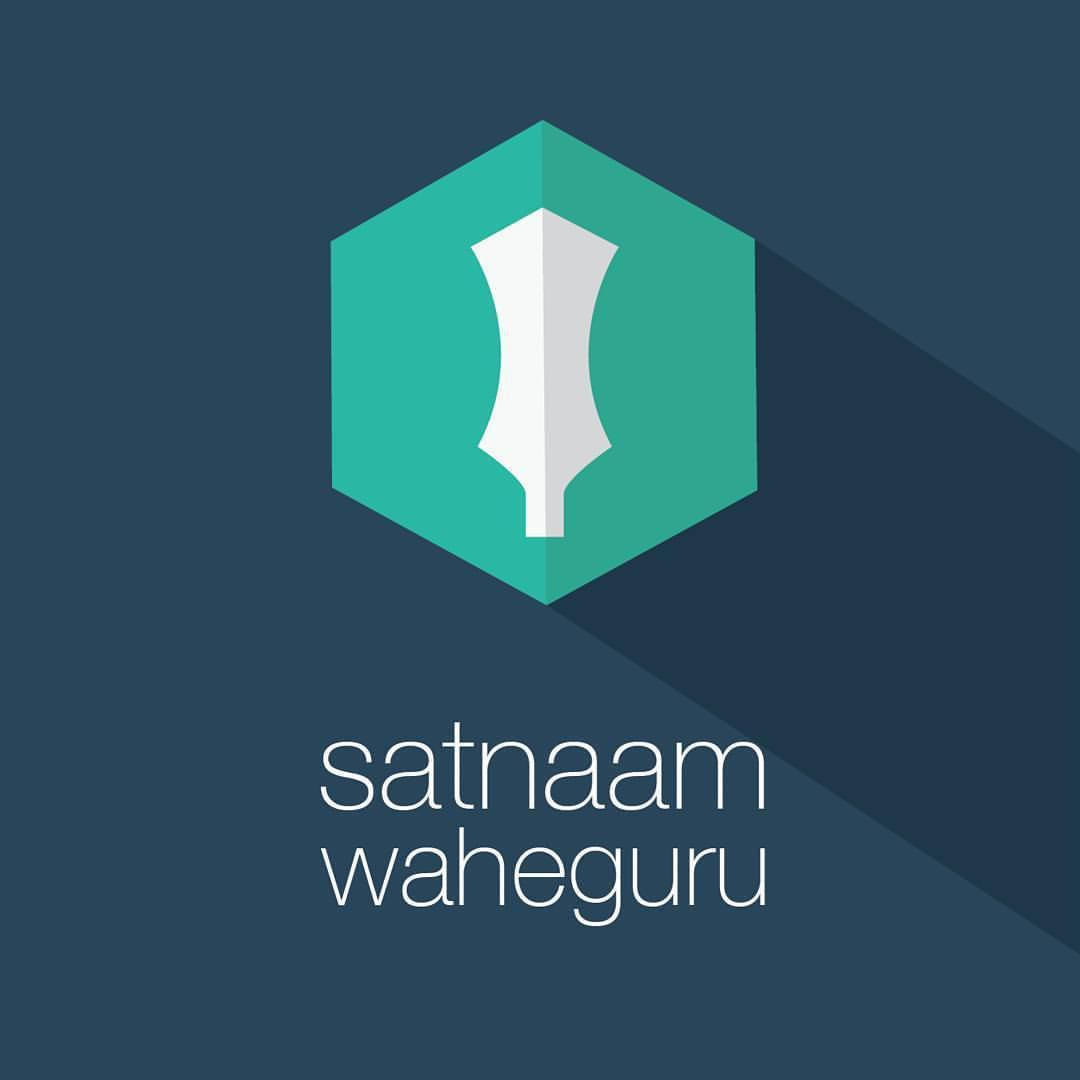 Satnaam Waheguru Green Graphic Background