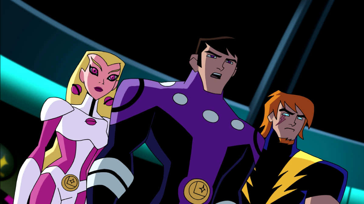 Satrun Girl Rook Krinn Lightning Lad Legion Of Super Heroes Background