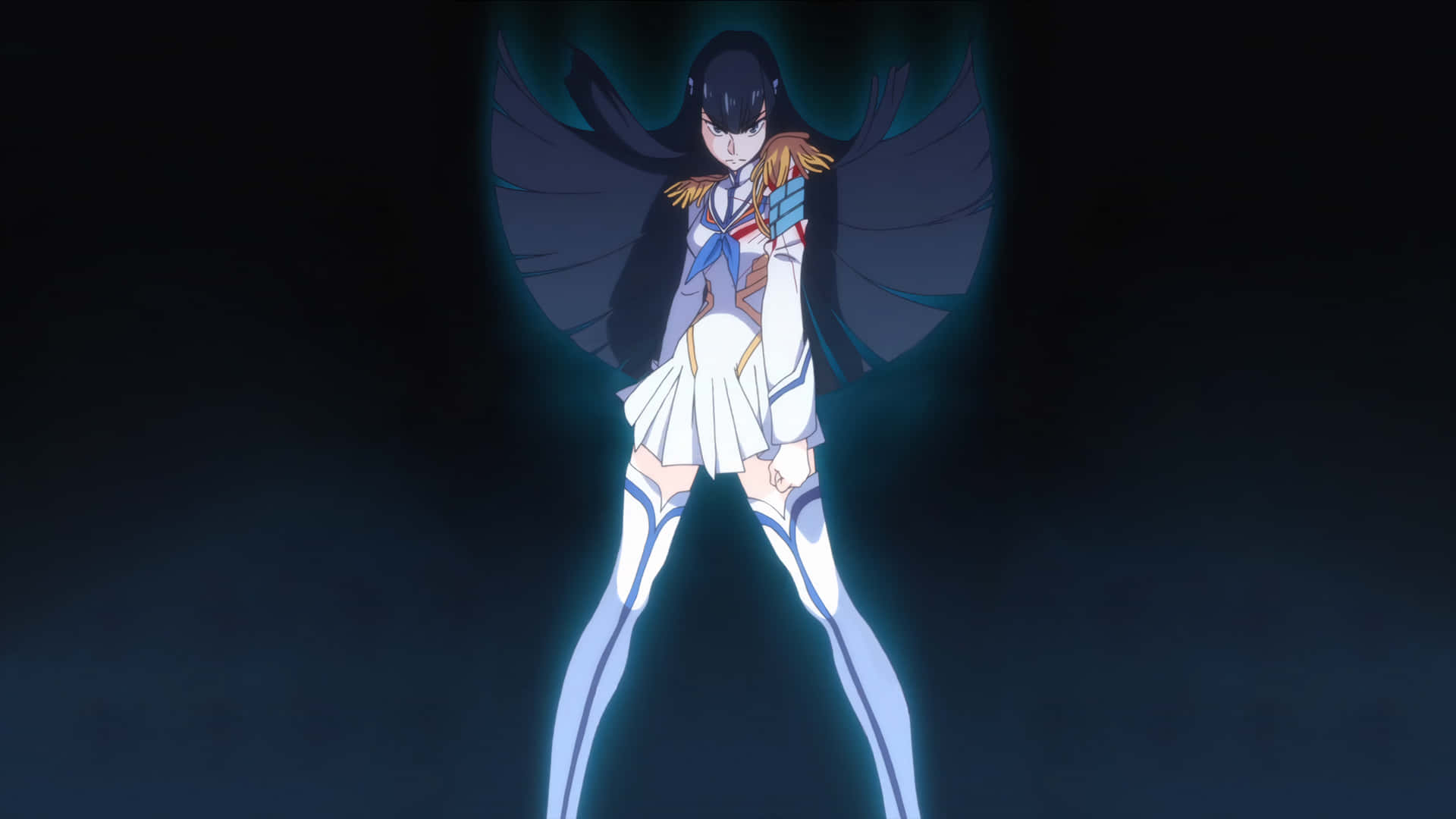 Satsuki Kiryuin, A Determined And Powerful Leader, Stands Tall And Proud. Background