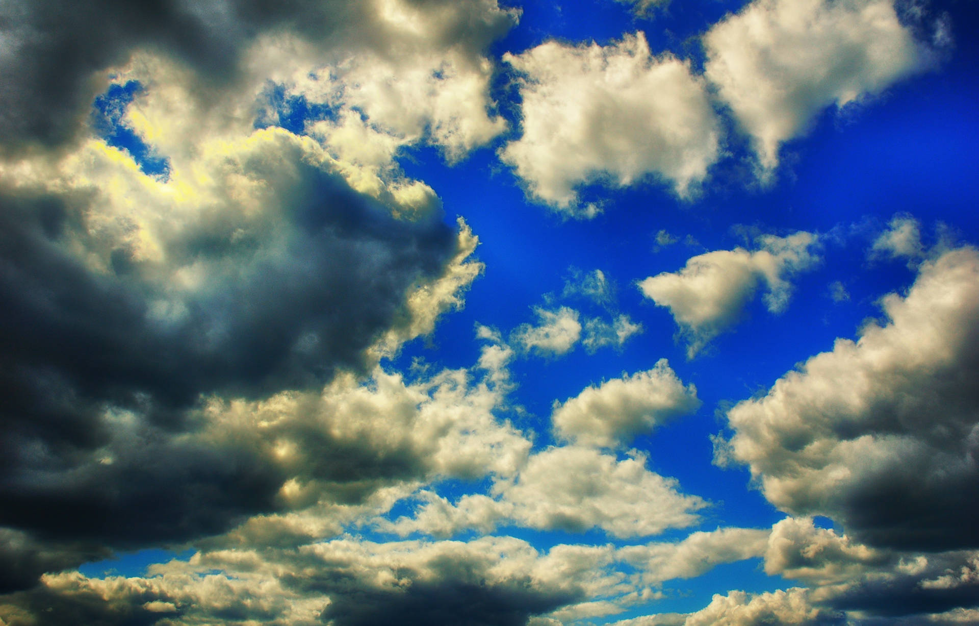 Saturated Clouds And Sky Hd Background