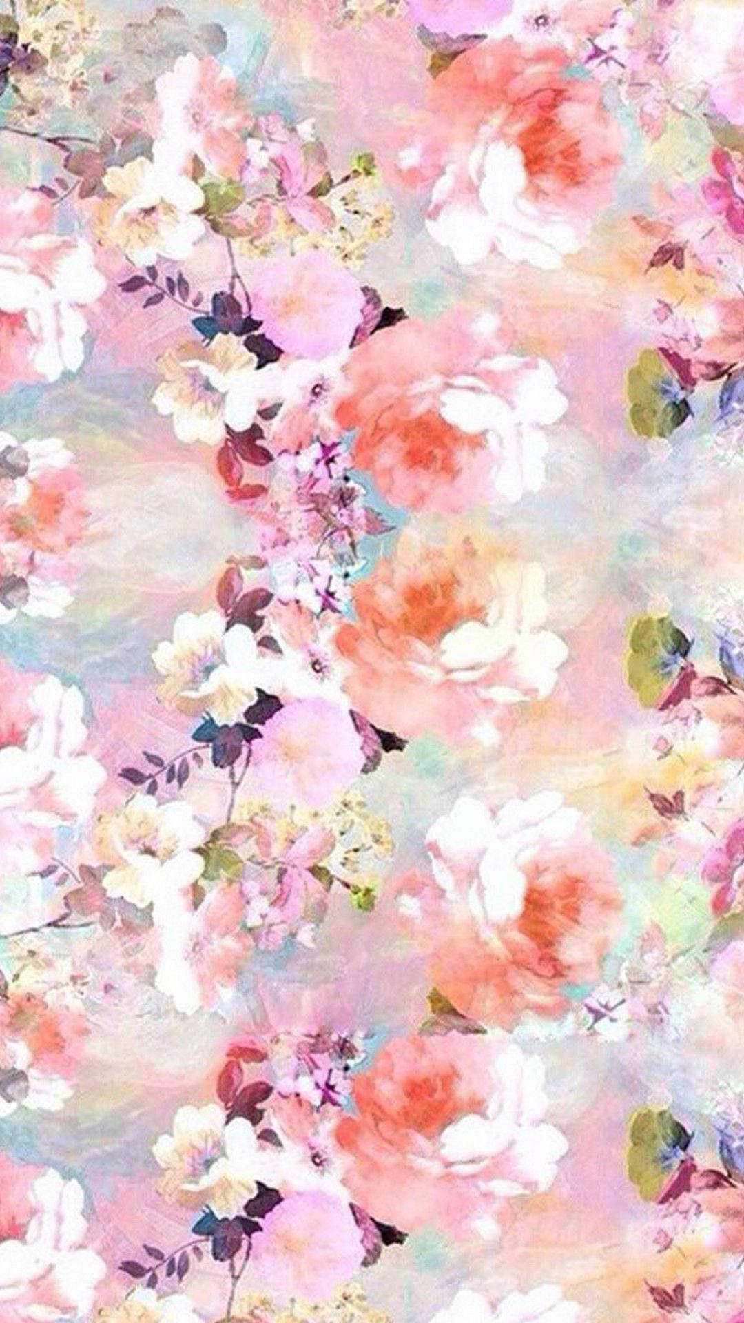 Saturated Floral Fantasy Lock Screen Background