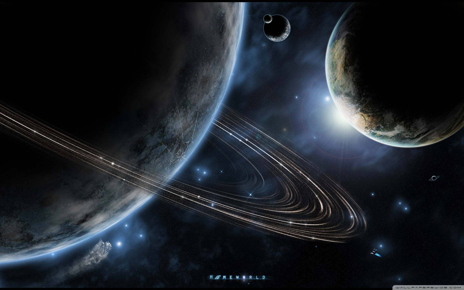 Saturn And Planets Universe Background