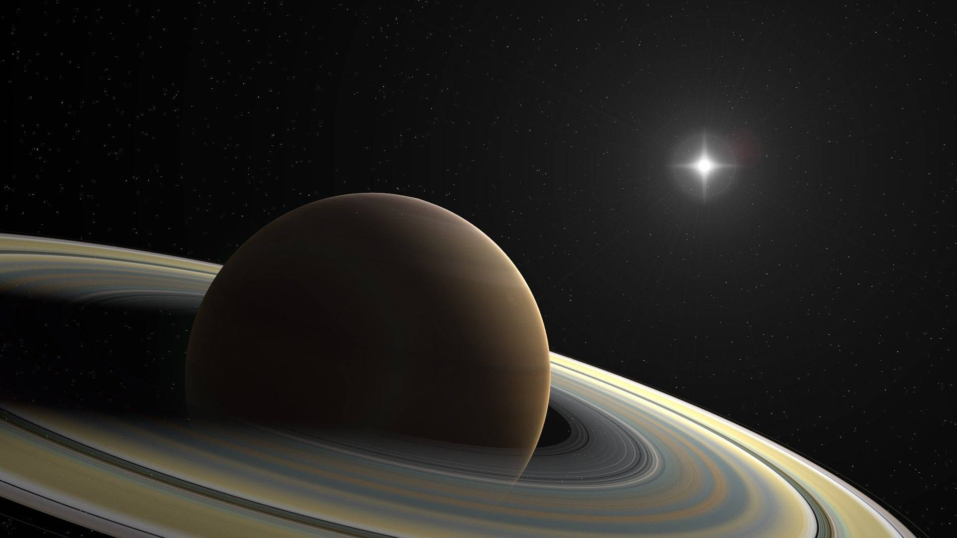 Saturn And Star Background