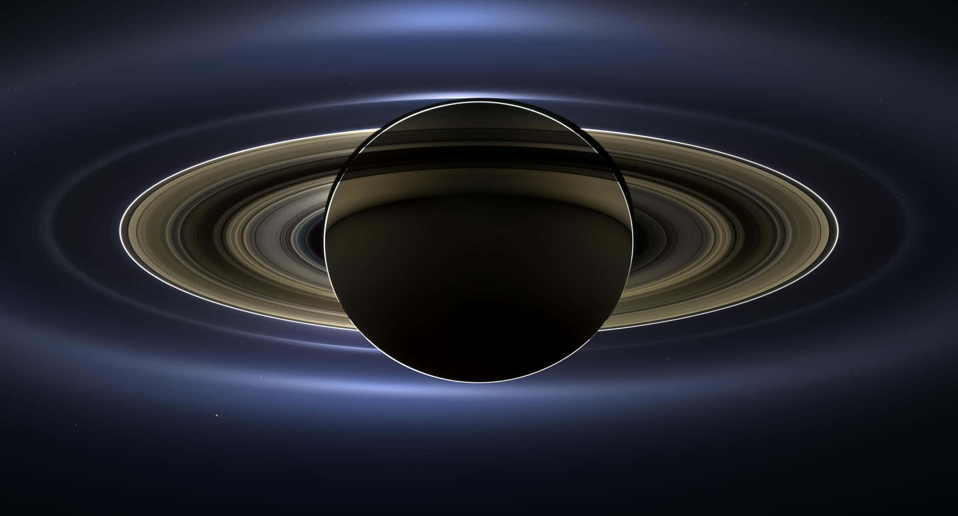 Saturn Passing Through Its Rings