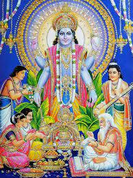 Satyanarayana Swamy Blue Background Background