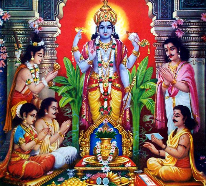 Satyanarayana Swamy In A Temple