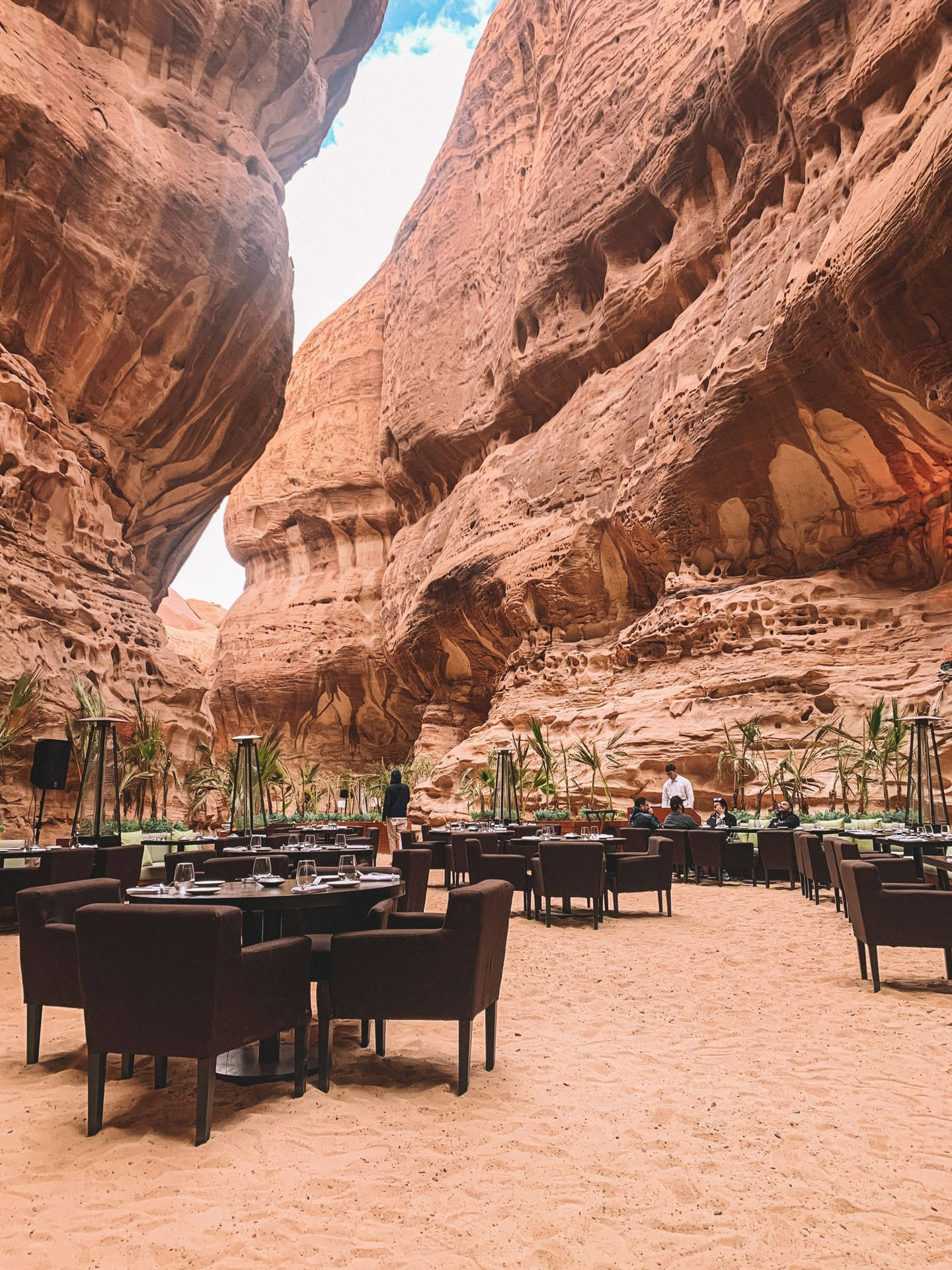 Saudi Arabia's Al-ula Restaurant Background