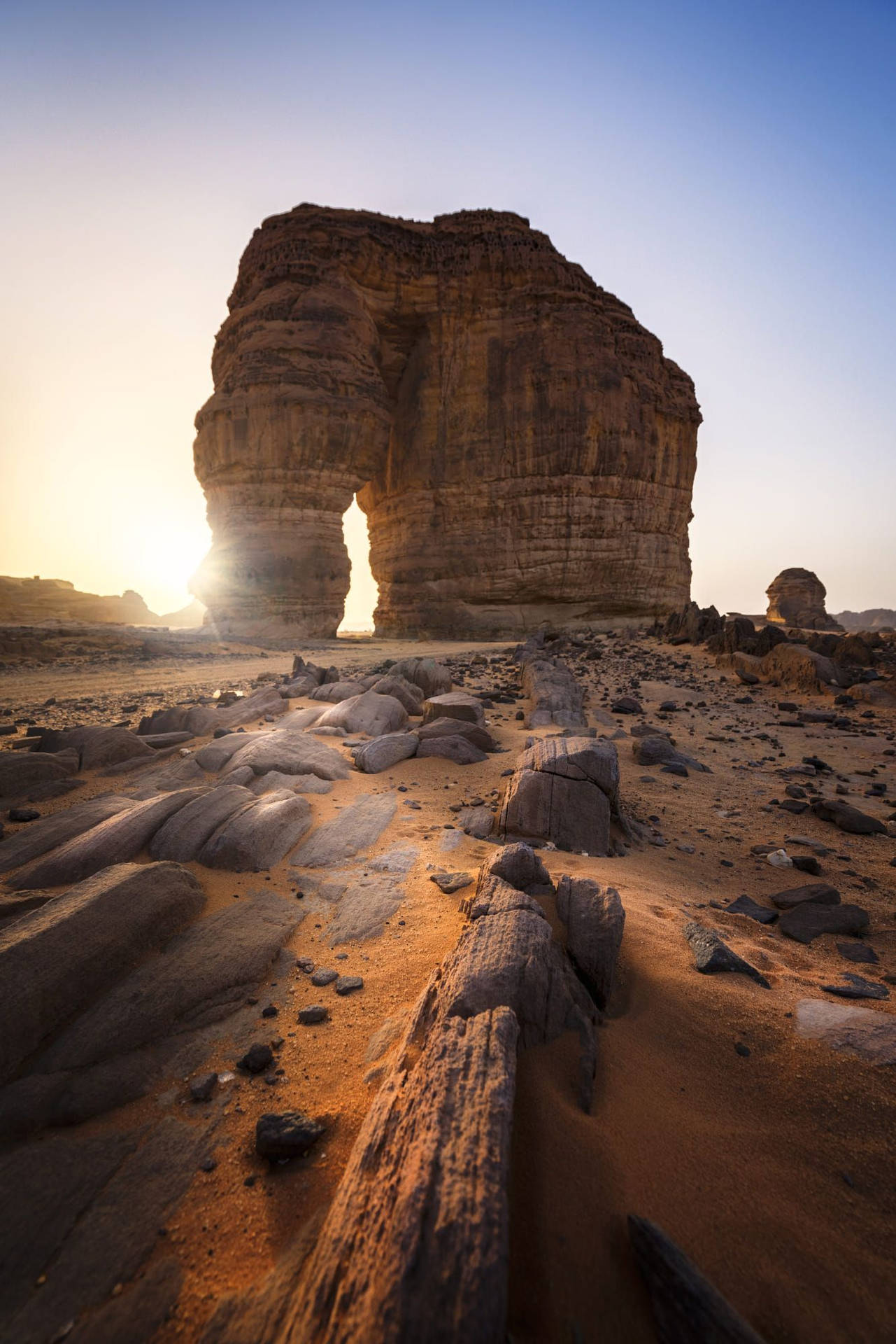 Saudi Arabia's Elephant Rock Photography Background
