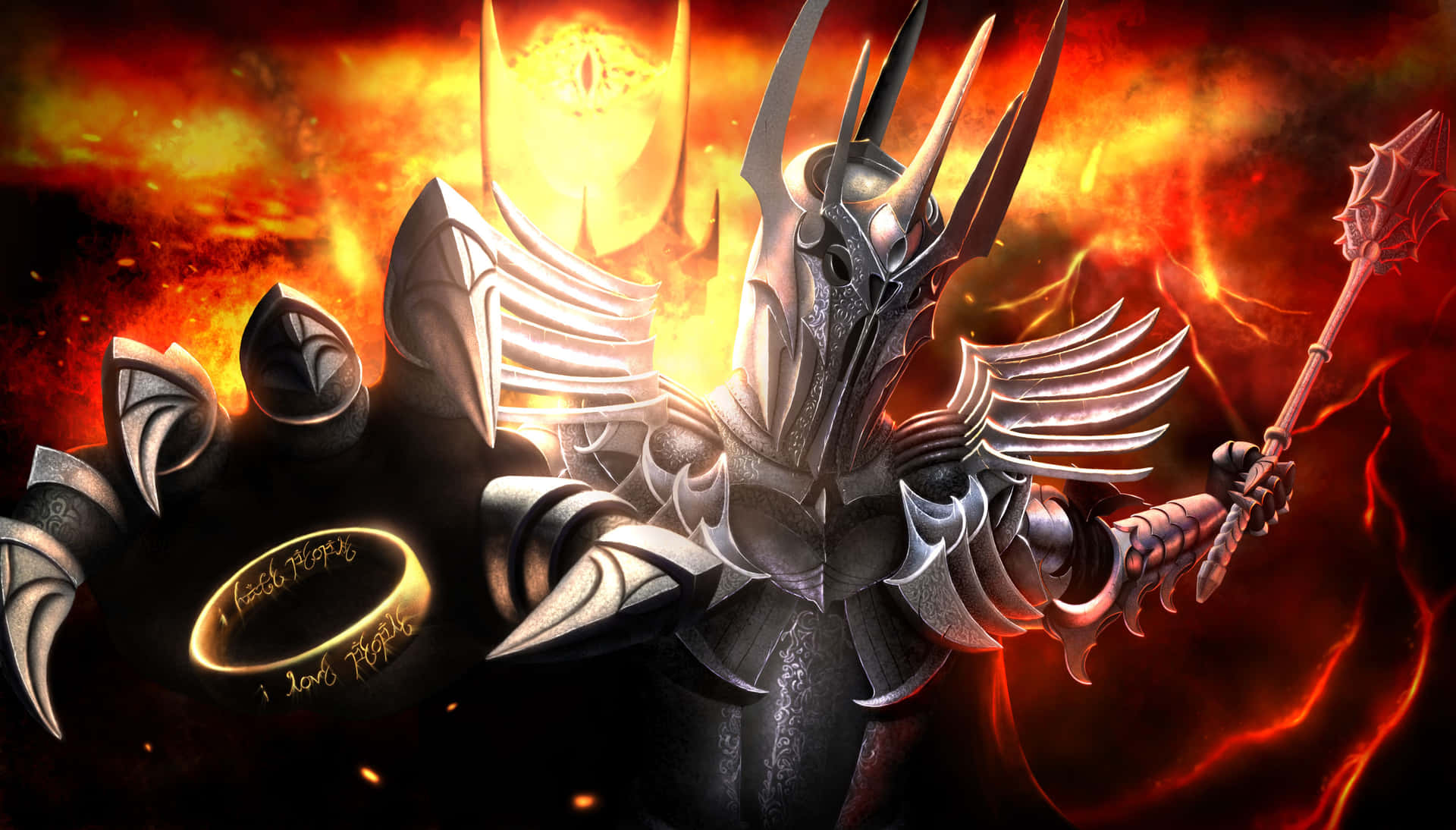 Sauron Shadow Of War Ring Background