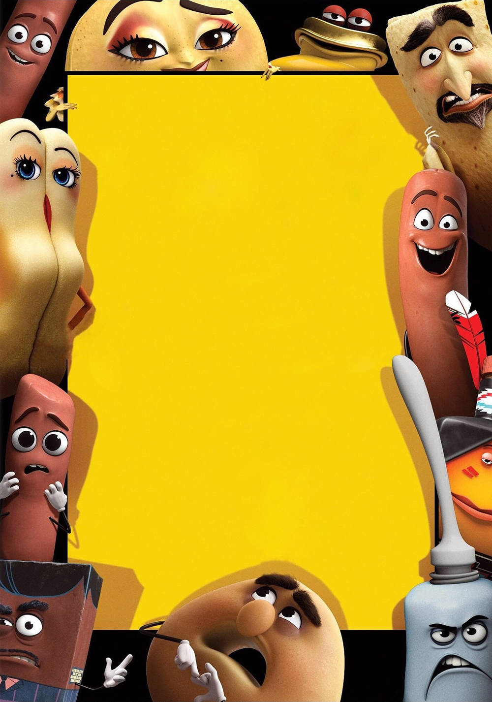 Sausage Party Character Border Background